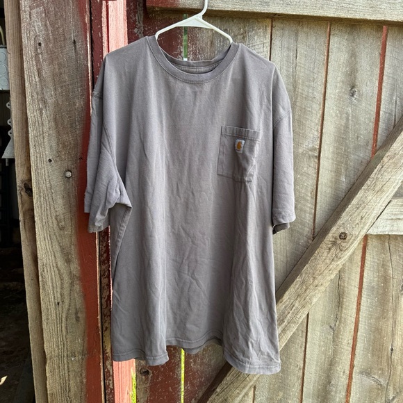 Gray Carhartt Men's Orignal Fit Cotton Pocket T-Shirt - Picture 1 of 3